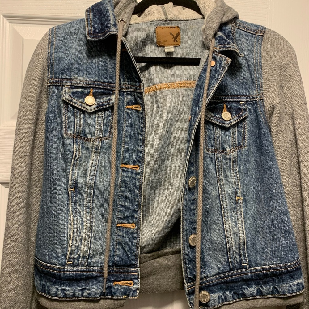 Hooded jean jacket